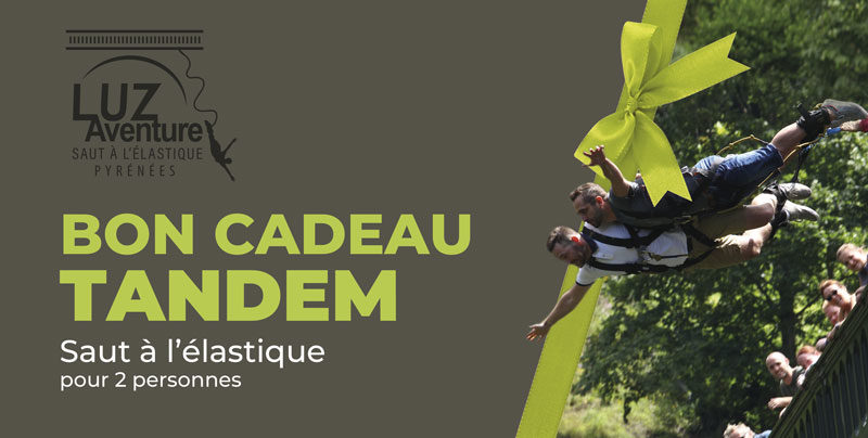 Bon Cadeau pour un saut en tandem à l'élastique au Pont Napoléon à Luz Saint-Sauveur